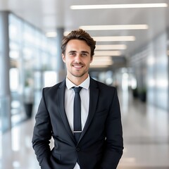 Stylish young man in suit and tie