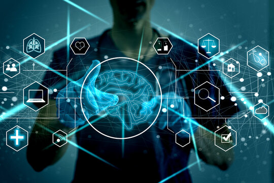 AI(Artificial Intelligence) concept. deep learning.