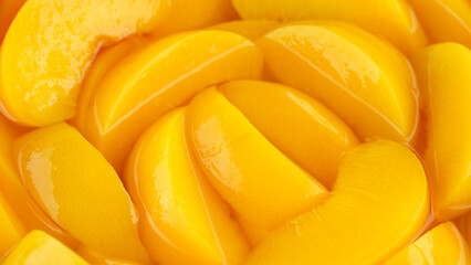 chopped yellow peaches in heavy syrup, canned fruit