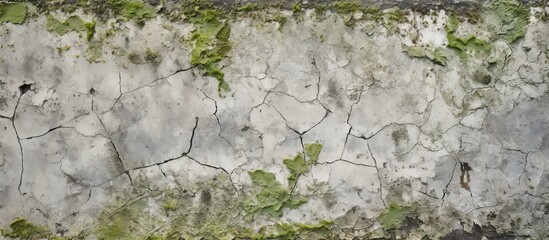 Cracked dirty mossy background with room for text