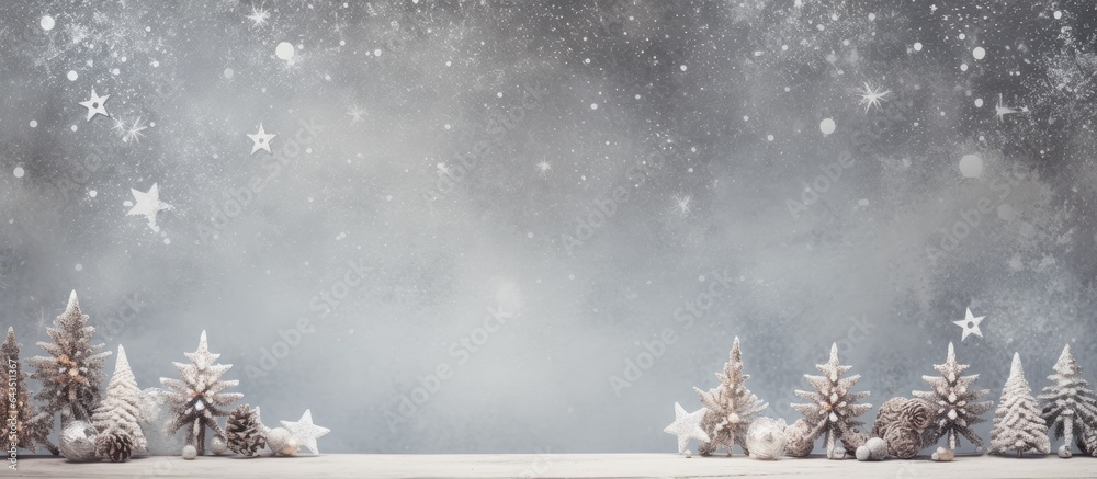 Poster christmas background with rustic style