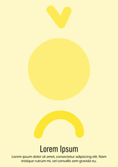 Abstract Minimal Vector Background in Trendy Doodle Style.   Vibrant Graphic Print with Dynamic Lines and Geometric Shapes.  Set of Vivid Poster 80s - 90s Design for Landing Page, Cover, Brochure.