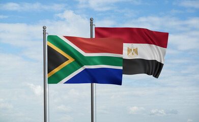 Egypt and South Africa flag