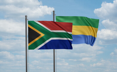Gabon and South Africa flag