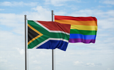 Gay Pride and South Africa flag