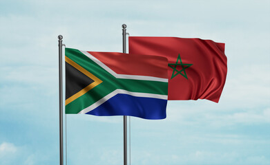 Morocco and South Africa flag