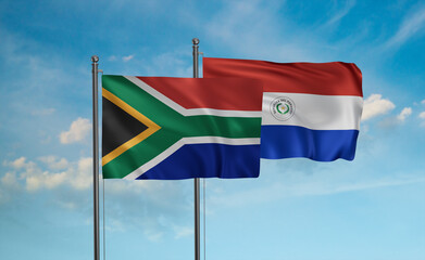 Paraguay and South Africa flag