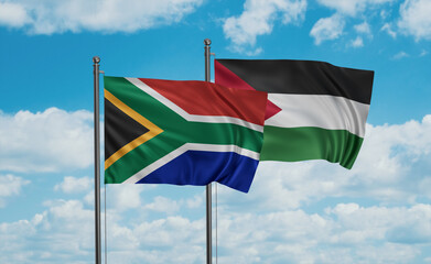 Palestine and South Africa flag - 643513586