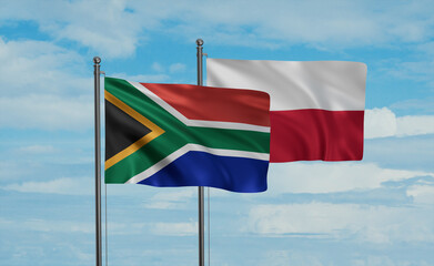 Poland and South Africa flag