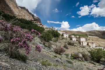 View of the monastery at Lingshed, Ladakh, India 