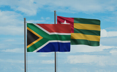 Togo and South Africa flag