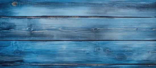 Fotobehang Blue background with wooden texture © vxnaghiyev