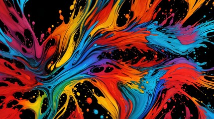 Fototapeta na wymiar colorful abstract background on black background