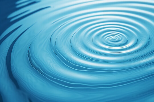 Water texture, surface with rings, ripples. Spa concept background Banner © Nate