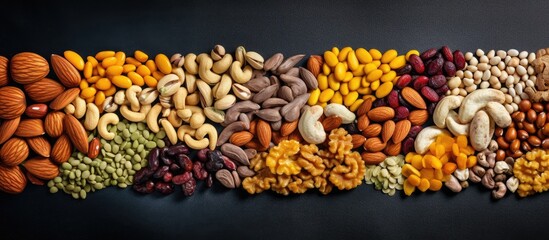 Various dried fruits from the legume family