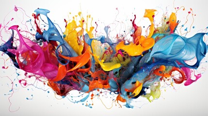 An abstract swirl of colorful paint blending seamlessly