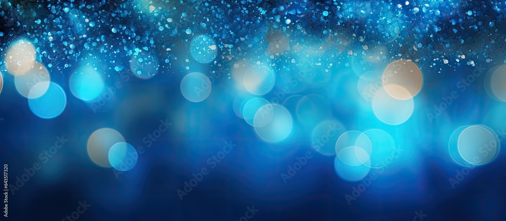 Poster blue bokeh background with an abstract feel