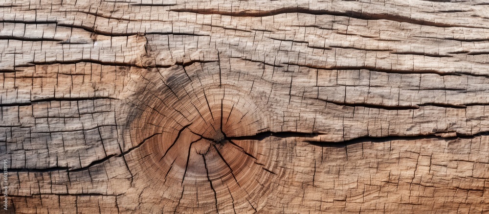 Poster Close up of a rare hardwood tree in the tropics showing the bark pattern and cracks with empty space for background