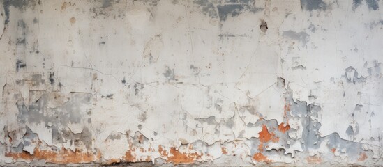 Peeling poster caused glue stain on old wall - obrazy, fototapety, plakaty