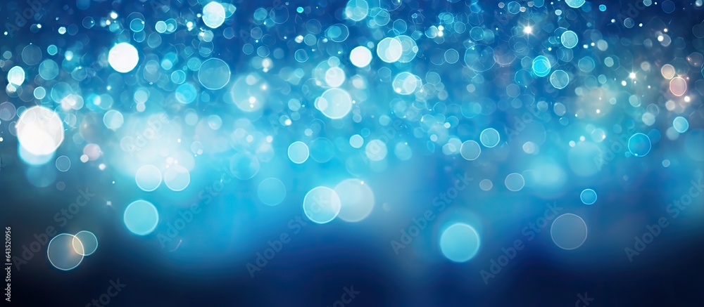 Poster blue bokeh background with an abstract feel