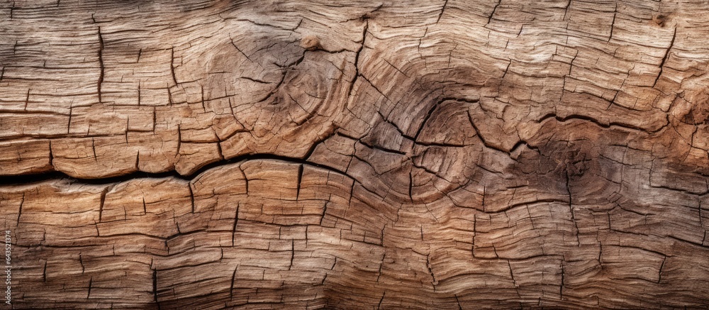 Aufkleber close up of a rare hardwood tree in the tropics showing the bark pattern and cracks with empty space