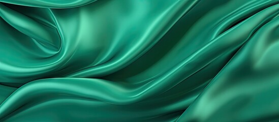 Obraz premium Emerald silk fabric with abstract drapery perfect for Valentine s Day design element