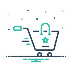 Mix icon for shopping 