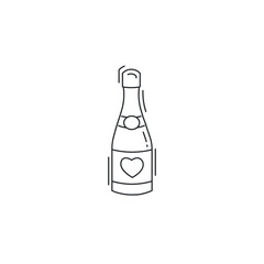 Champagne bottle line icon. champagne bottle thin line icon.