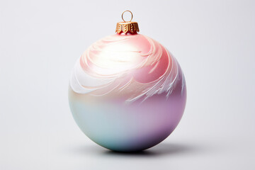 colorful christmasball or bauble with a grey background