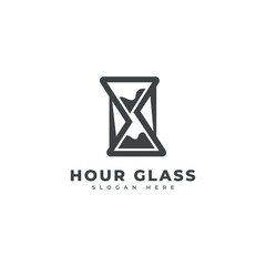 Fototapeta premium hourglass logo art design vector template.