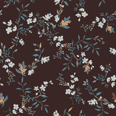 Little floral pattern, botanical flowers design