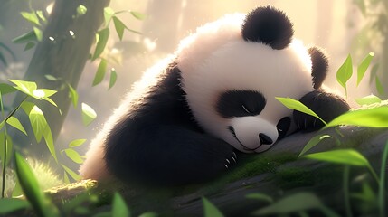 卡通大熊猫cartoon panda