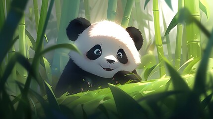 卡通大熊猫cartoon panda