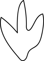 Dinosaur Paw Track Lined