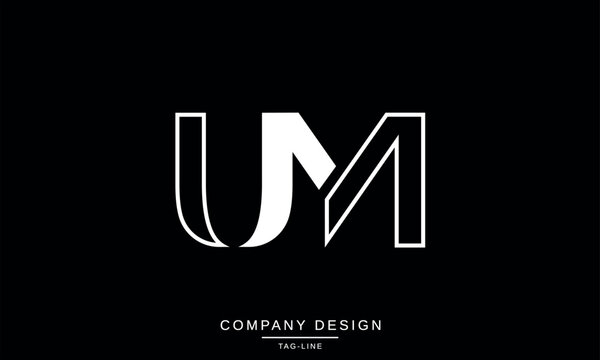 MU, UM, Abstract Letters Logo Monogram