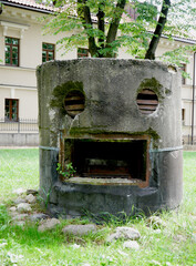 very happy old concrete trasformer house