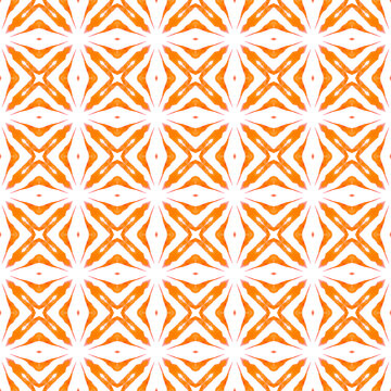 Mosaic seamless pattern. Orange artistic boho