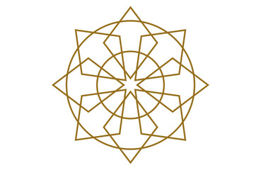 Fototapeta premium Simple star mandala ornament logo design