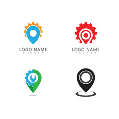 Location logo vector illustration business element and symbol