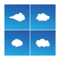 Cloud blue sky illustration vector flat element design