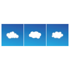Cloud blue sky illustration vector flat element design