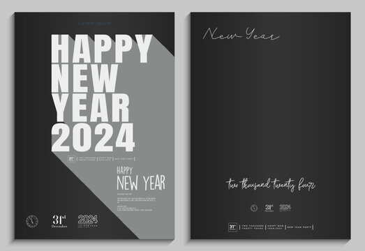 a free media poster for 2024 new year artwork, news media, party invitation.
