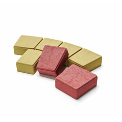 cobblestone elements on a light background