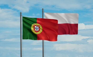 Poland and Portugal flag