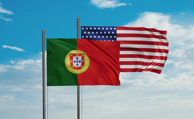 USA and Portugal flags