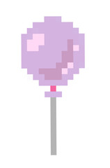 Purple ballon party pixel