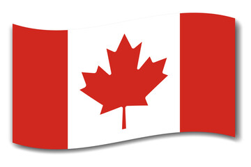 Fototapeta na wymiar Flag Canada. Vector illustration. EPS 10.