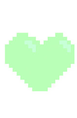 Green pixel heart