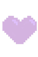 Purple pixel heart