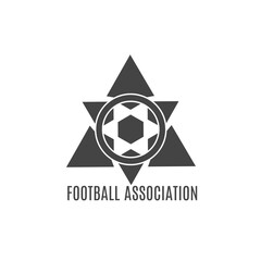 Fototapeta premium Icon Logo for football sports, association football team.